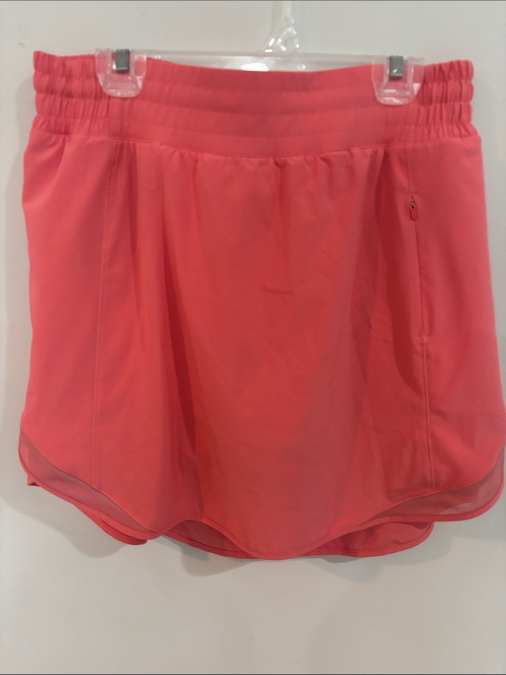 Lulu Lemon Women's Coral Athletic Shorts with Elastic Waistband